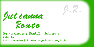 julianna ronto business card